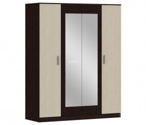 Шкаф 4х дверный с зеркалами Уют СБ-2750/1.Н (Венге/Паллада) в Миассе - miass.ok-mebel.com | фото