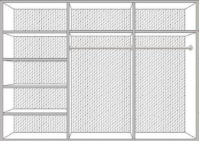 Шкаф 6-ти дверный с зеркалами (08.246) Ирина (беж) в Миассе - miass.ok-mebel.com | фото 2