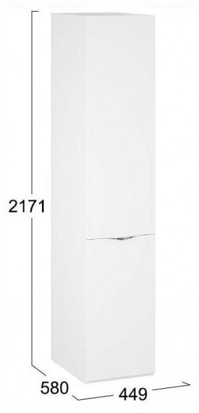 Шкаф для белья Глосс СМ-319.07.001 в Миассе - miass.ok-mebel.com | фото 4
