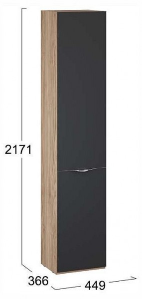 Шкаф для белья Глосс СМ-319.07.011 в Миассе - miass.ok-mebel.com | фото 4