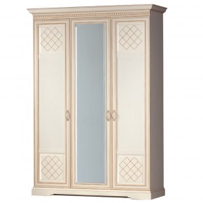 Шкаф для одежды 3-дверный №800 Парма кремовый белый в Миассе - miass.ok-mebel.com | фото