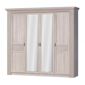 Шкаф для одежды 4-дверный №203 "Лючия" Дуб оксфорд серый в Миассе - miass.ok-mebel.com | фото