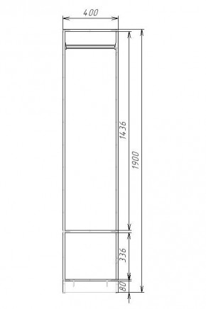 Шкаф для Одежды ЭШ1-РП-19-4 (ручка профильная) серия "Экон" в Миассе - miass.ok-mebel.com | фото 2