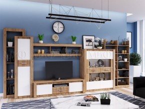ТЕРРА Шкаф для посуды (Белый глянец/дуб сонома) в Миассе - miass.ok-mebel.com | фото 3