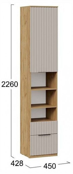 Шкаф комбинированный Хилтон Исп. 2 в Миассе - miass.ok-mebel.com | фото 4