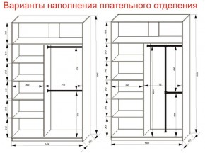 Шкаф-купе 1400 серии SOFT D8+D2+B2+PL4 (2 ящика+F обр.штанга) профиль «Капучино» в Миассе - miass.ok-mebel.com | фото 5