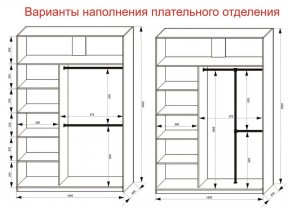 Шкаф-купе 1600 серии SOFT D6+D6+B2+PL3 (2 ящика+2штанги) профиль «Капучино» в Миассе - miass.ok-mebel.com | фото 7