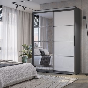Шкаф-купе Крафт-6 1.6 м ШКК-06 (графит) в Миассе - miass.ok-mebel.com | фото