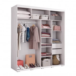 Шкаф-купе Крафт-6 1.6 м ШКК-06 (ясень белый) в Миассе - miass.ok-mebel.com | фото 2