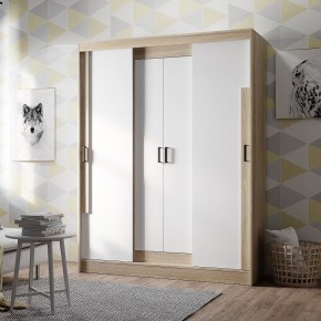 Шкаф-купе Смарт ШКК-06 (дуб сонома/белый) в Миассе - miass.ok-mebel.com | фото