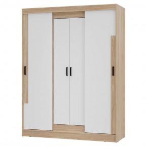 Шкаф-купе Смарт ШКК-06 (дуб сонома/белый) в Миассе - miass.ok-mebel.com | фото 2