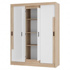 Шкаф-купе Смарт ШКК-06 (дуб сонома/белый) в Миассе - miass.ok-mebel.com | фото 3