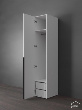 Шкаф Linnea MHR-1-3 2050х400х510 (Белый-М 11.1.1) в Миассе - miass.ok-mebel.com | фото 5