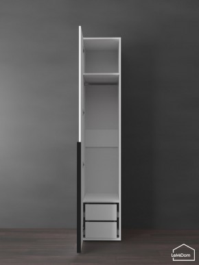 Шкаф Linnea MHR-1-3 2050х400х510 (Белый-М 11.1.1) в Миассе - miass.ok-mebel.com | фото 6
