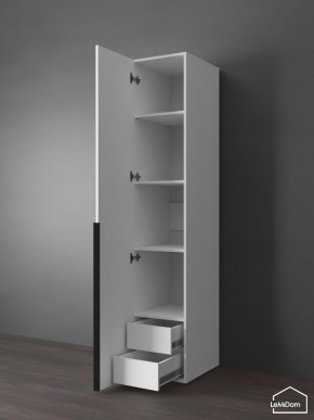 Шкаф Linnea MHR-1-3 2050х400х510 (Белый-М 11.1.2) в Миассе - miass.ok-mebel.com | фото 6