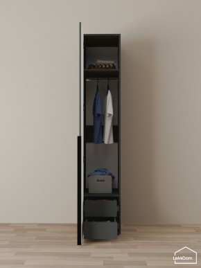 Шкаф Linnea MHR-1-3 2050х400х510 (Графит-М 11.1.25) в Миассе - miass.ok-mebel.com | фото 6