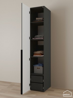 Шкаф Linnea MHR-1-4 2050х400х510 (Графит-М 11.1.25) в Миассе - miass.ok-mebel.com | фото 5