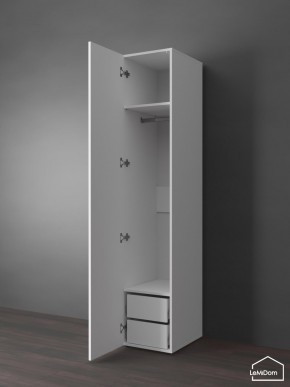 Шкаф Linnea MHR-1PO-3 2050х400х510 (Белый-М 11.1.1) в Миассе - miass.ok-mebel.com | фото 4