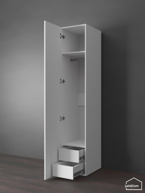 Шкаф Linnea MHR-1PO-3 2050х400х510 (Белый-М 11.1.1) в Миассе - miass.ok-mebel.com | фото 5