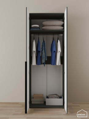 Шкаф Linnea MHR-2 2050х800х510 (Графит-М 11.1.25) в Миассе - miass.ok-mebel.com | фото 4