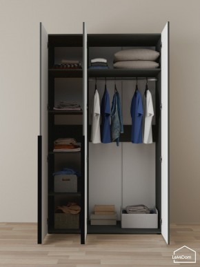 Шкаф Linnea MHR-3-1 2050х1200х510 (Графит-М 11.1.25) в Миассе - miass.ok-mebel.com | фото 4