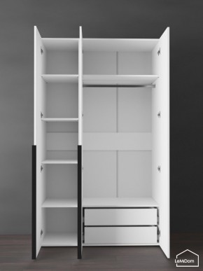 Шкаф Linnea MHR-3-2 2050х1200х510 (Белый-М 11.1.2) в Миассе - miass.ok-mebel.com | фото 5