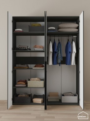 Шкаф Linnea MHR-4-1 2050х1600х510 (Графит-М 11.1.25) в Миассе - miass.ok-mebel.com | фото 4