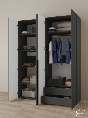 Шкаф Linnea MHR-4-2 2050х1600х510 (Графит-М 11.1.25) в Миассе - miass.ok-mebel.com | фото 5