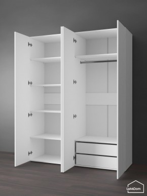 Шкаф Linnea MHR-4PO-2 2050х1600х510 (Белый-М 11.1.1) в Миассе - miass.ok-mebel.com | фото 5