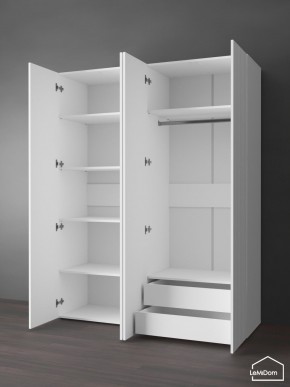 Шкаф Linnea MHR-4PO-2 2050х1600х510 (Белый-М 11.1.1) в Миассе - miass.ok-mebel.com | фото 6