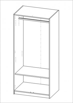 Шкаф ОРИОН двухдверный, цвет Дуб Сонома в Миассе - miass.ok-mebel.com | фото 2