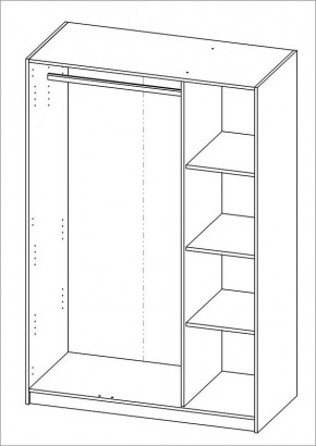 Шкаф ОРИОН трехдверный, цвет Дуб Венге в Миассе - miass.ok-mebel.com | фото 3