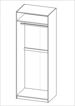 Шкаф ПЕГАС двухдверный, цвет Дуб Сонома в Миассе - miass.ok-mebel.com | фото 3