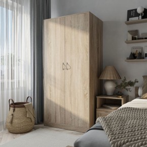 Шкаф ПЕГАС двухдверный, цвет Дуб Сонома в Миассе - miass.ok-mebel.com | фото 4
