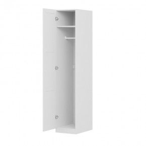 Шкаф ПЕГАС однодверный с рамочным фасадом, цвет белый в Миассе - miass.ok-mebel.com | фото 2