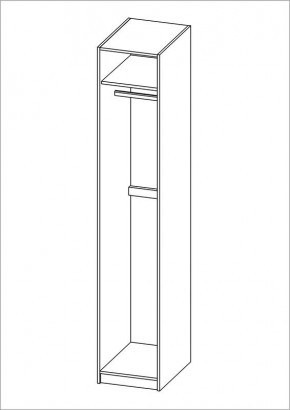 Шкаф ПЕГАС однодверный с рамочным фасадом, цвет белый в Миассе - miass.ok-mebel.com | фото 3