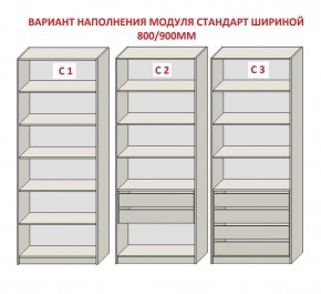 Шкаф распашной серия «ЗЕВС» (PL3/С1/PL2) Серый камень/Небраска натуральный в Миассе - miass.ok-mebel.com | фото 6