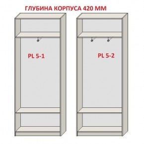 Шкаф распашной серия «ЗЕВС» (PL3/С1/PL2) Серый камень/Небраска натуральный в Миассе - miass.ok-mebel.com | фото 8