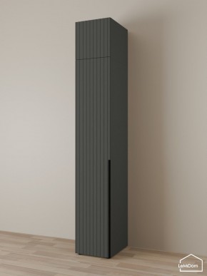 Шкаф с антресолью Linnea MHR-1A-2 2450х400х510 (Графит-М 11.1.25) в Миассе - miass.ok-mebel.com | фото