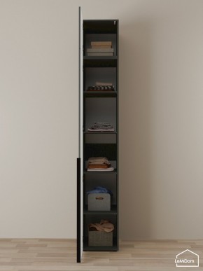 Шкаф с антресолью Linnea MHR-1A-2 2450х400х510 (Графит-М 11.1.25) в Миассе - miass.ok-mebel.com | фото 4