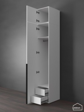 Шкаф с антресолью Linnea MHR-1A-3 2450х400х510 (Белый-М 11.1.1) в Миассе - miass.ok-mebel.com | фото 6