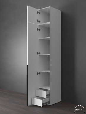Шкаф с антресолью Linnea MHR-1A-4 2450х400х510 (Белый-М 11.1.2) в Миассе - miass.ok-mebel.com | фото 5