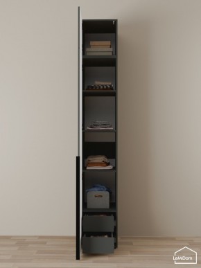 Шкаф с антресолью Linnea MHR-1A-4 2450х400х510 (Графит-М 11.1.25) в Миассе - miass.ok-mebel.com | фото 4