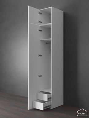 Шкаф с антресолью Linnea MHR-1POA-3 2450х400х510 (Белый-М 11.1.2) в Миассе - miass.ok-mebel.com | фото 6