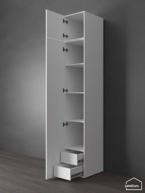 Шкаф с антресолью Linnea MHR-1POA-4 2450х400х510 (Белый-М 11.1.1) в Миассе - miass.ok-mebel.com | фото 5