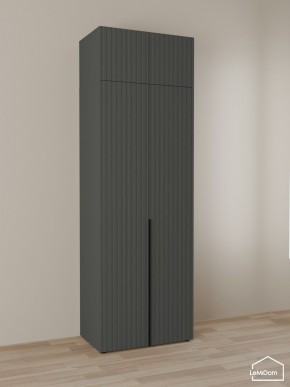 Шкаф с антресолью Linnea MHR-2A-2 2450х800х510 (Графит-М 11.1.25) в Миассе - miass.ok-mebel.com | фото