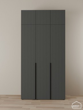 Шкаф с антресолью Linnea MHR-3A-1 2450х1200х510 (Графит-М 11.1.25) в Миассе - miass.ok-mebel.com | фото