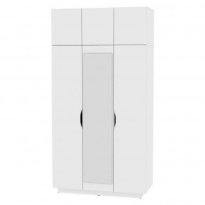 Шкаф с зеркалом "Аврора (H23_M)" (Белый) в Миассе - miass.ok-mebel.com | фото