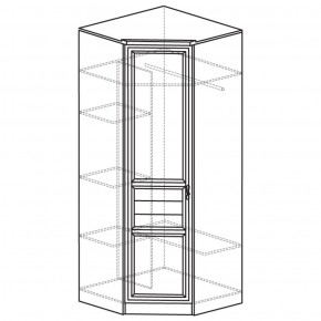 Шкаф угловой 50 Лира Нортон светлый (угол 854х854) в Миассе - miass.ok-mebel.com | фото 2