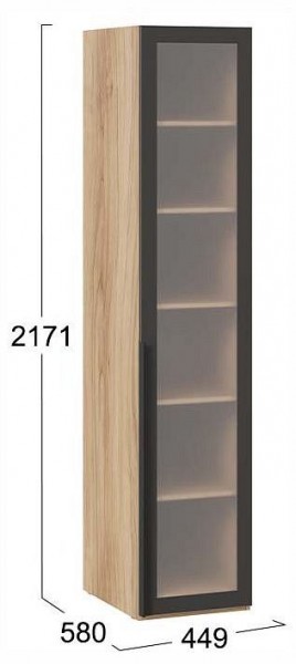 Шкаф-витрина Порто СМ-393.07.008 в Миассе - miass.ok-mebel.com | фото 3